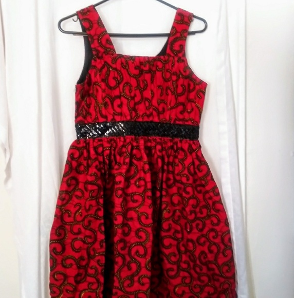 🌞3/$18🌞Handmade Cranberry Red Holiday Dress - Picture 1 of 5